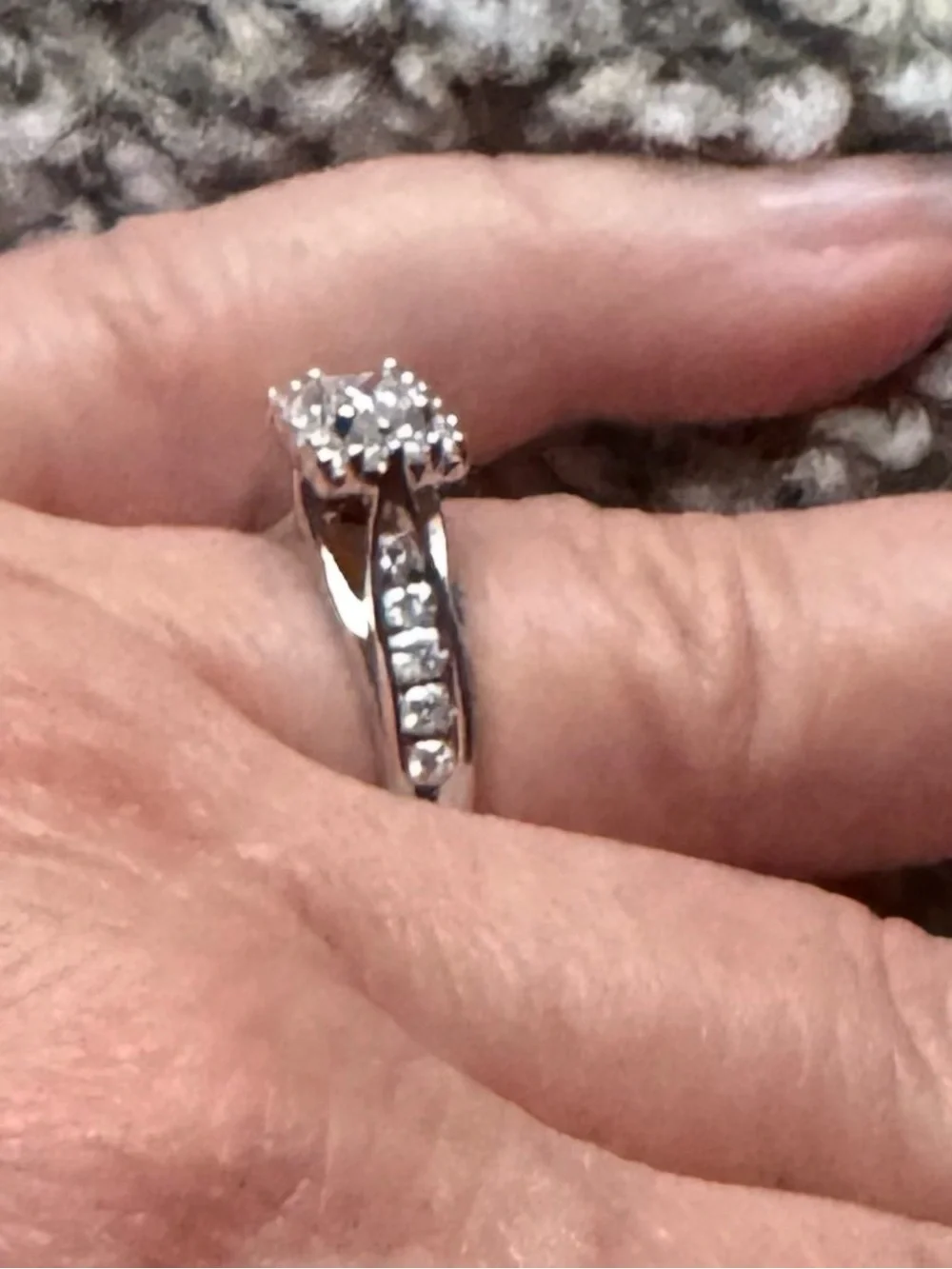 Kay Jewelers White Gold Diamond Halo Cluster Ring